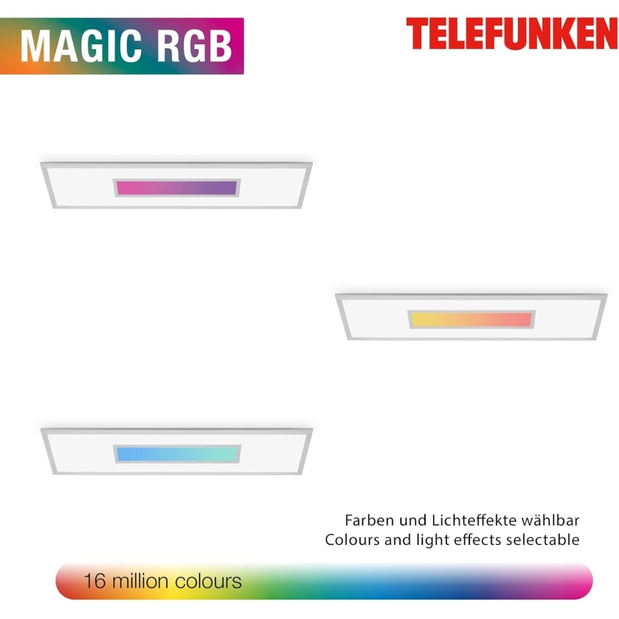 LED RGBW dimbaar paneel LED/20W/230V 3000-6500K 25x100 cm zilver + afstandsbediening