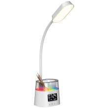 LED RGBW Dimbaar tafellamp met potloodhouder FALCON LED/10W/5V