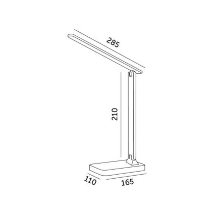 LED RGBW Dimbaar tafellamp NOBLITE LED/7W/5V 3000/4000/6500K wit