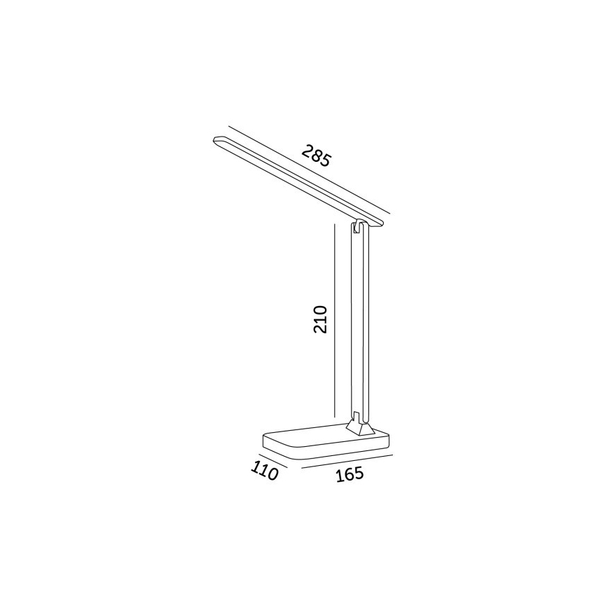 LED RGBW Dimbaar tafellamp NOBLITE LED/7W/5V 3000/4000/6500K wit