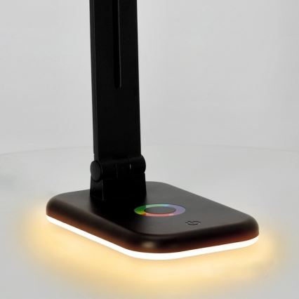 LED RGBW Dimbaar tafellamp NOBLITE LED/7W/5V 3000/4000/6500K zwart