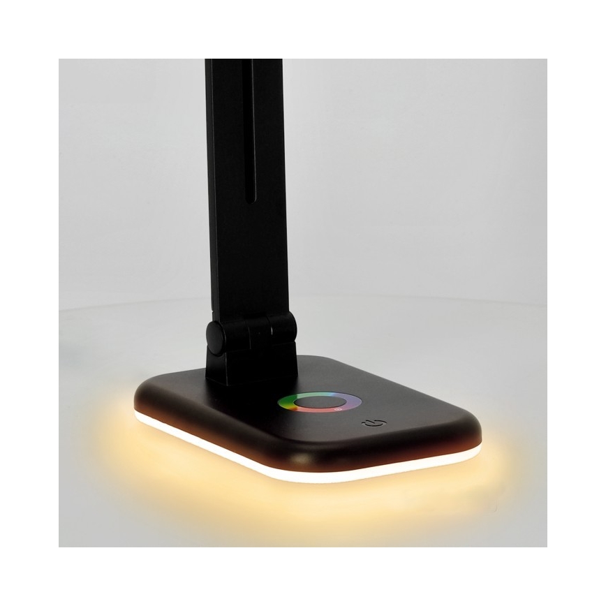 LED RGBW Dimbaar tafellamp NOBLITE LED/7W/5V 3000/4000/6500K zwart