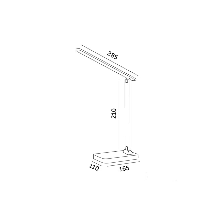 LED RGBW Dimbaar tafellamp NOBLITE LED/7W/5V 3000/4000/6500K zwart