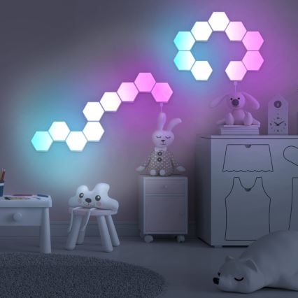SET 9x LED RGBW Dimbaar wand decoratieve lamp MAYA LED/1W/230V + afstandsbediening
