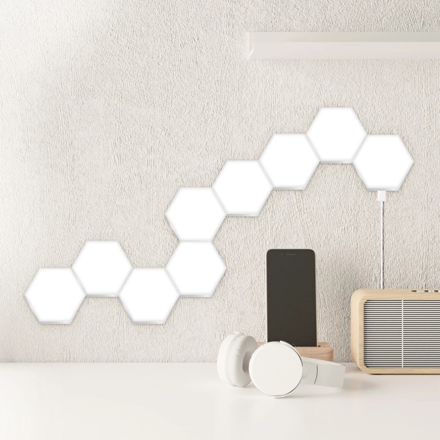 SET 9x LED RGBW Dimbaar wand decoratieve lamp MAYA LED/1W/230V + afstandsbediening