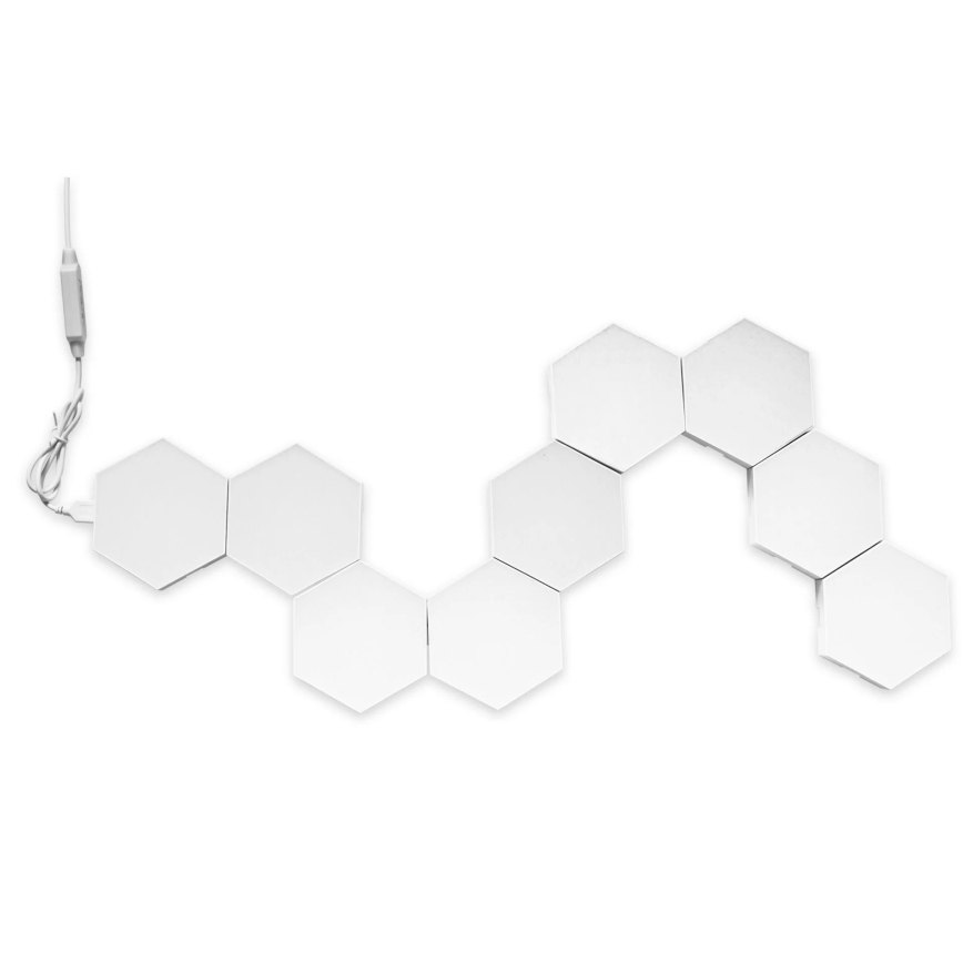 SET 9x LED RGBW Dimbaar wand decoratieve lamp MAYA LED/1W/230V + afstandsbediening