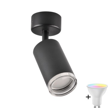 LED RGBW dimbare badkamer inbouwspot TURYN 1xGU10/6,5W/230V 2700-6500K Wi-Fi IP44 zwart
