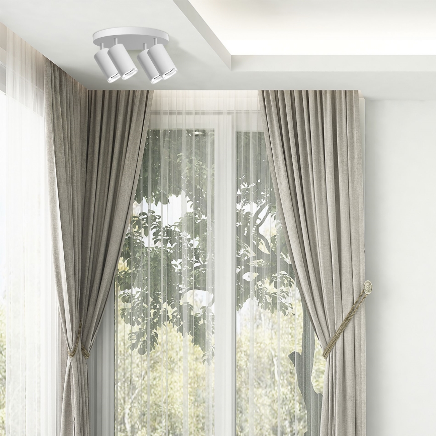 LED RGBW dimbare badkamerspot TURYN 4xGU10/4,8W/230V 3000K IP44 wit + afstandsbediening
