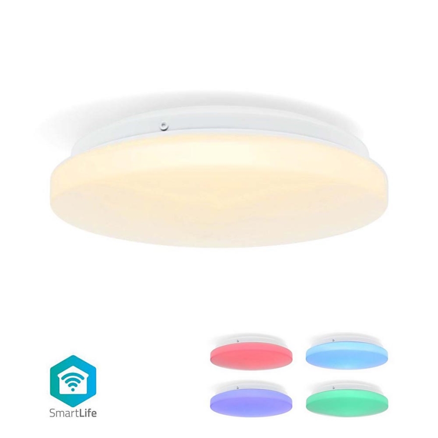 LED RGBW Dimbare badkamer plafondlamp SmartLife LED/18W/230V 2700-6500K IP44 Wi-Fi Tuya