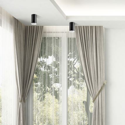 LED RGBW dimbare badkamerspot TURYN 1xGU10/4,8W/230V 3000K IP44 zwart + afstandsbediening