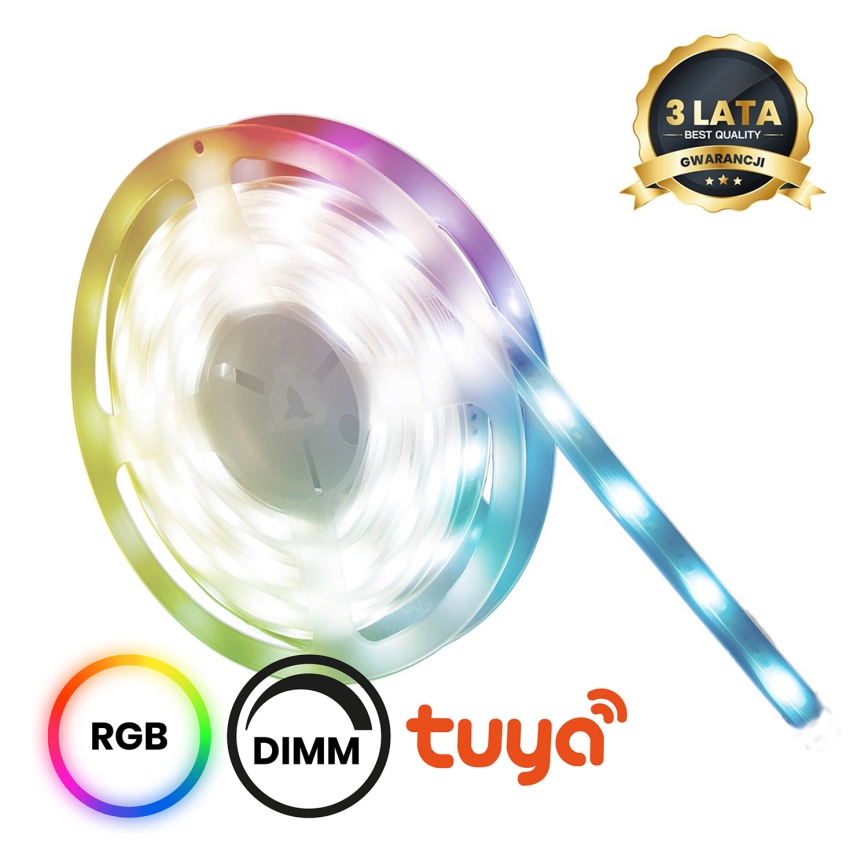 LED RGBW Dimbare Badkamer Strip LED/7,5W/12V IP65 3m Wi-Fi Tuya