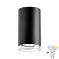LED RGBW dimbare badkamerspot TURYN 1xGU10/6,5W/230V 2700-6500K Wi-Fi IP44 zwart