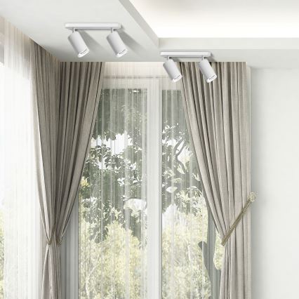 LED RGBW dimbare badkamerspot TURYN 2xGU10/6W/230V 3000K IP44 wit + afstandsbediening