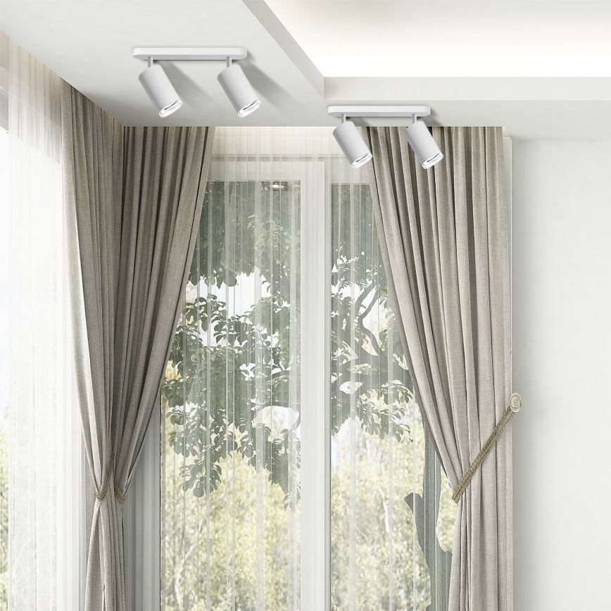 LED RGBW dimbare badkamerspot TURYN 2xGU10/6W/230V 3000K IP44 wit + afstandsbediening