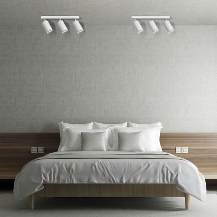 LED RGBW dimbare badkamerspot TURYN 3xGU10/6W/230V 3000K IP44 wit + afstandsbediening