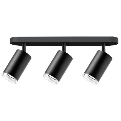 LED RGBW dimbare badkamerspot TURYN 3xGU10/4,8W/230V 3000K IP44 zwart + afstandsbediening