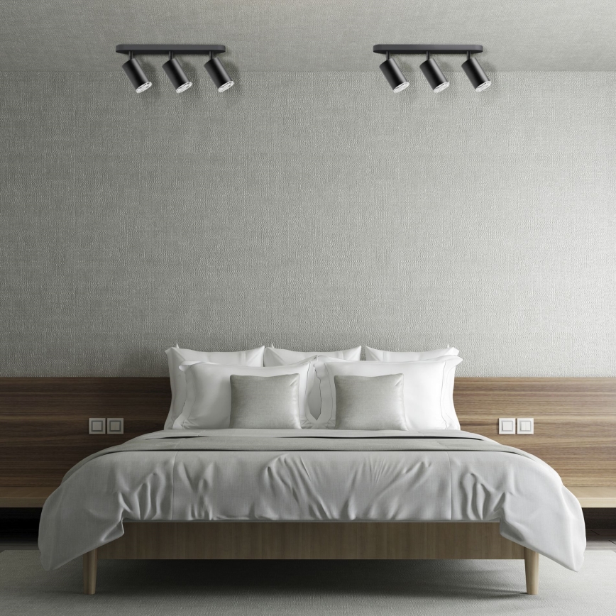 LED RGBW dimbare badkamerspot TURYN 3xGU10/6W/230V 3000K Wi-Fi IP44 zwart