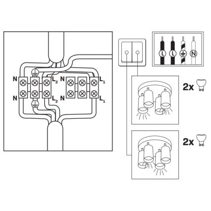 LED RGBW dimbare badkamerspot TURYN 4xGU10/4,8W/230V/3000K/IP44 zwart + afstandsbediening