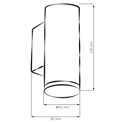 LED RGBW dimbare badkamerwandlamp TURYN 1xGU10/4,8W/230V 3000K IP44 wit met afstandsbediening