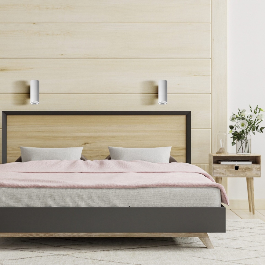 LED RGBW dimbare badkamerwandlamp TURYN 1xGU10/6W/230V 3000K IP44 wit met afstandsbediening