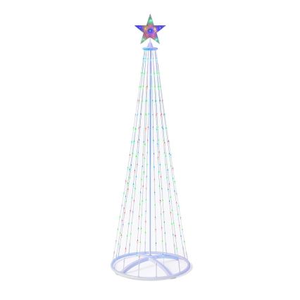Dimbare RGBW LED kerstdecoratie voor buiten LED/4W/230V 180 cm IP44 kerstboom + afstandsbediening