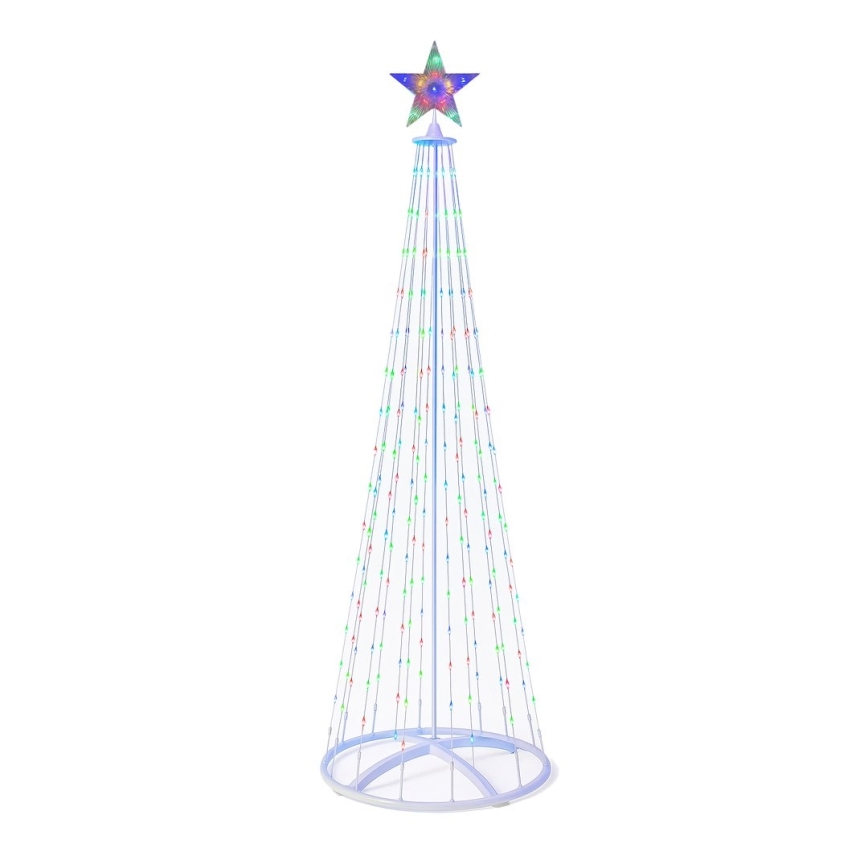 Dimbare RGBW LED kerstdecoratie voor buiten LED/4W/230V 180 cm IP44 kerstboom + afstandsbediening