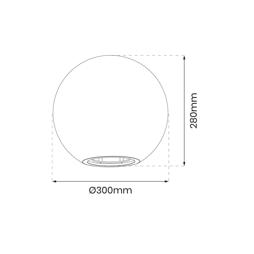 LED RGBW dimbare buitenlamp GLOBO 1xE27/12W/230V 2700-6500K Ø 30 cm IP44 Wi-Fi