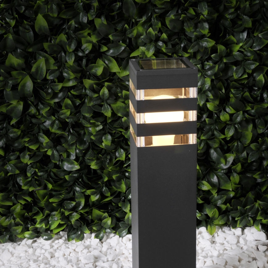 LED RGBW dimbare buitenlamp TEKSAS 1xE27/9W/230V 2700-6500K Wi-Fi 44 cm IP44 antraciet