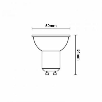 LED RGBW Dimbare lamp GU10/4,5W/230V 2700-6500K Wi-Fi Tuya