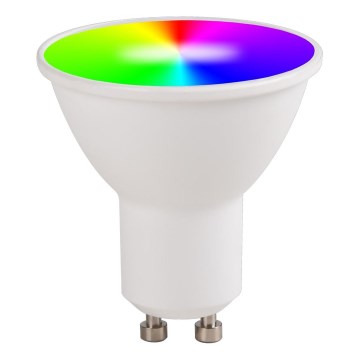 LED RGBW dimbare GU10-lamp, 5,5 W, 230 V, 3000–6500 K, Wi‑Fi (Tuya)
