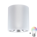 LED RGBW dimbare inbouwspot JUPITER 1xE27/6,5W/230V 2700-6500K Wi-Fi 13 cm wit