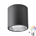 LED RGBW Dimbare inbouwspot JUPITER 1xE27/6,5W/230V 2700-6500K Wi-Fi Ø 13 cm zwart