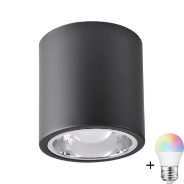 LED RGBW Dimbare inbouwspot JUPITER 1xE27/6,5W/230V 2700-6500K Wi-Fi Ø 13 cm zwart