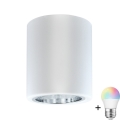 LED RGBW Dimbare inbouwspot JUPITER 1xE27/6,5W/230V 2700-6500K Wi-Fi Ø 9,8 cm wit
