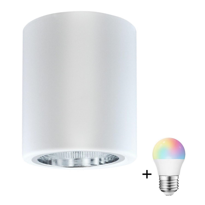LED RGBW Dimbare inbouwspot JUPITER 1xE27/6,5W/230V 2700-6500K Wi-Fi Ø 9,8 cm wit