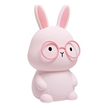 LED RGBW Dimbare Kinder Touchlamp FLORKA LED/1W/5V USB 1200 mAh Konijn Roze