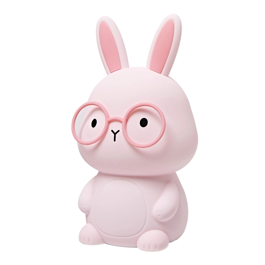 LED RGBW Dimbare Kinder Touchlamp FLORKA LED/1W/5V USB 1200 mAh Konijn Roze