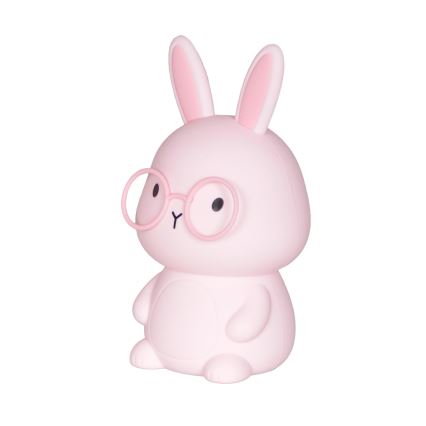 LED RGBW Dimbare Kinder Touchlamp FLORKA LED/1W/5V USB 1200 mAh Konijn Roze