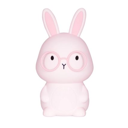 LED RGBW Dimbare Kinder Touchlamp FLORKA LED/1W/5V USB 1200 mAh Konijn Roze