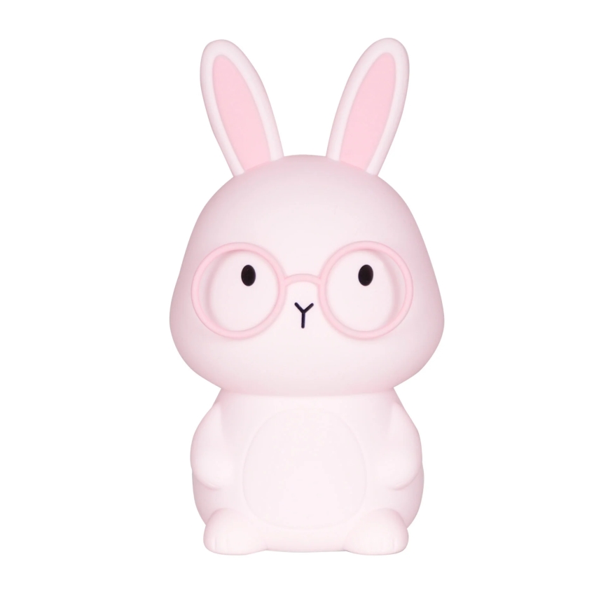 LED RGBW Dimbare Kinder Touchlamp FLORKA LED/1W/5V USB 1200 mAh Konijn Roze