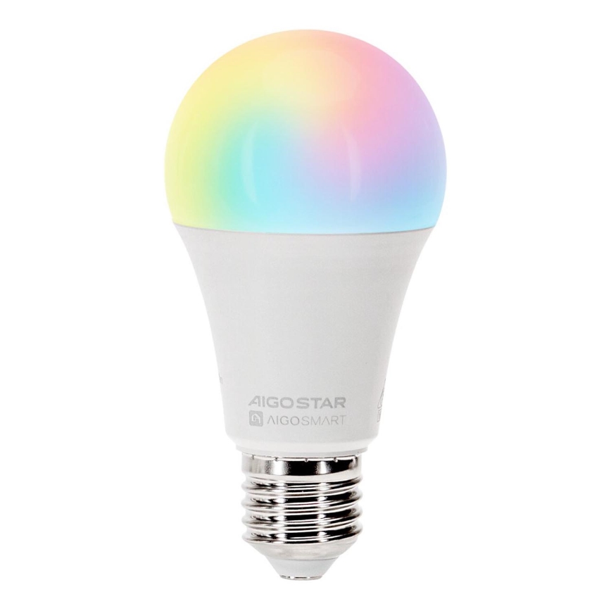 LED RGBW dimbare lamp A60 E27/12W/230V 2700-6500K Wi-Fi - Aigostar