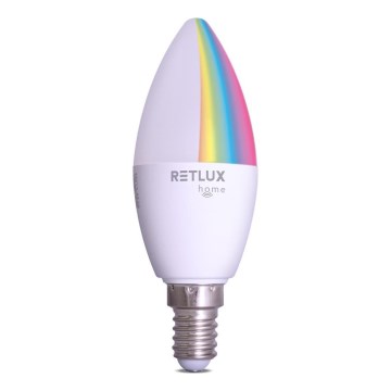LED RGBW dimbare lamp C37 E14/4,5W/230V 2700-6500K Wi-Fi Tuya