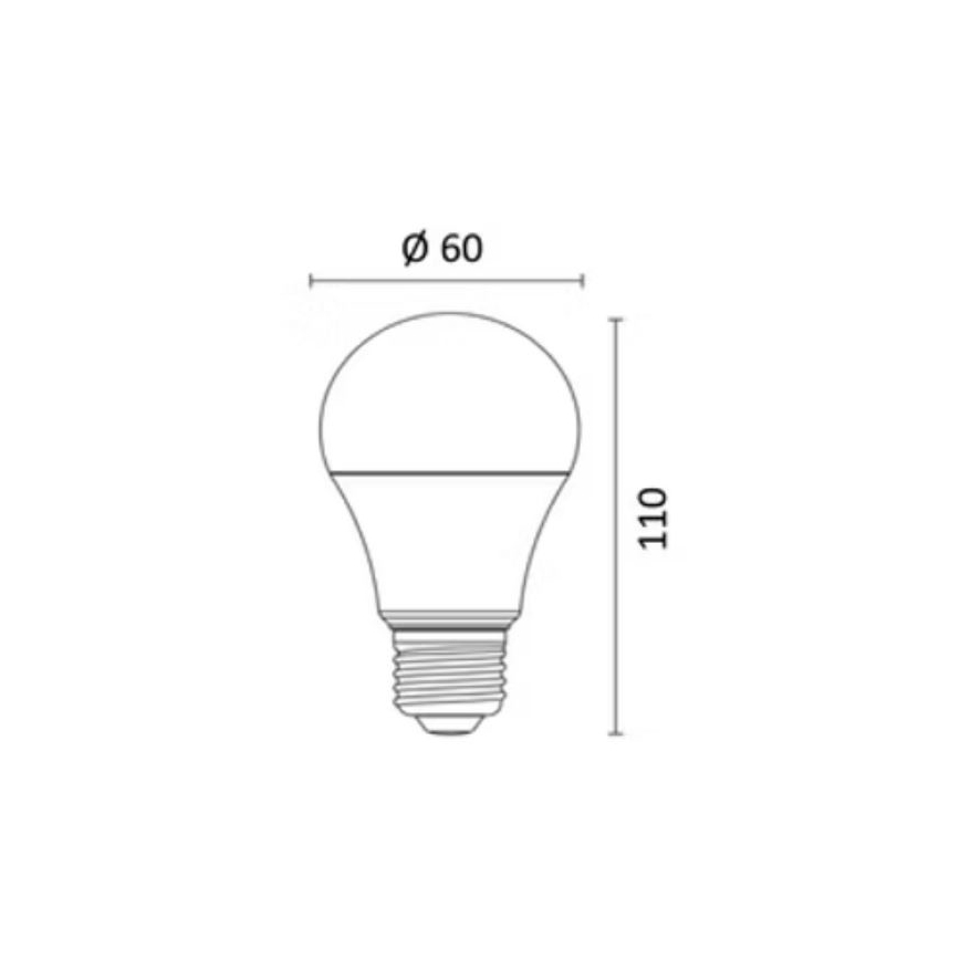 LED RGBW dimbare lamp E27/8,5W/230V 3000-6500K Wi-Fi - Reality