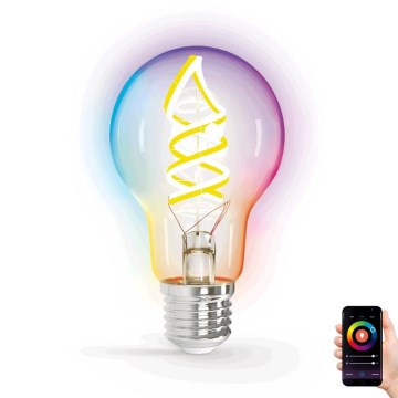 LED RGBW dimbare lamp FILAMENT A60 E27/4,9W/230V 2700K Wi-Fi - Aigostar