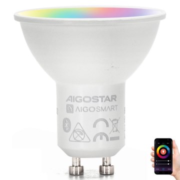 LED RGBW dimbare lamp GU10/4,9W/230V 2700-6500K - Aigostar
