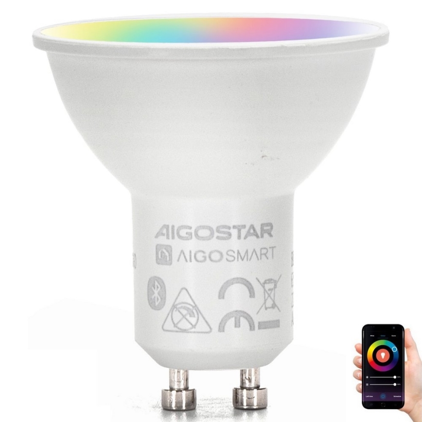 LED RGBW dimbare lamp GU10/4,9W/230V 2700-6500K - Aigostar