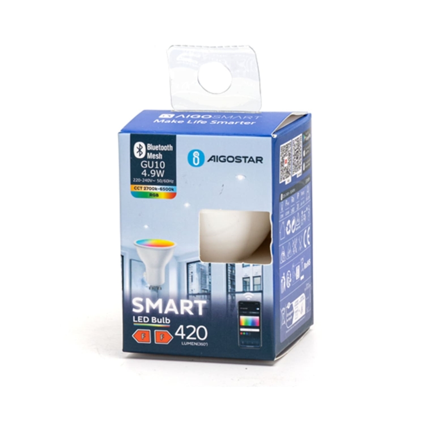 LED RGBW dimbare lamp GU10/4,9W/230V 2700-6500K - Aigostar