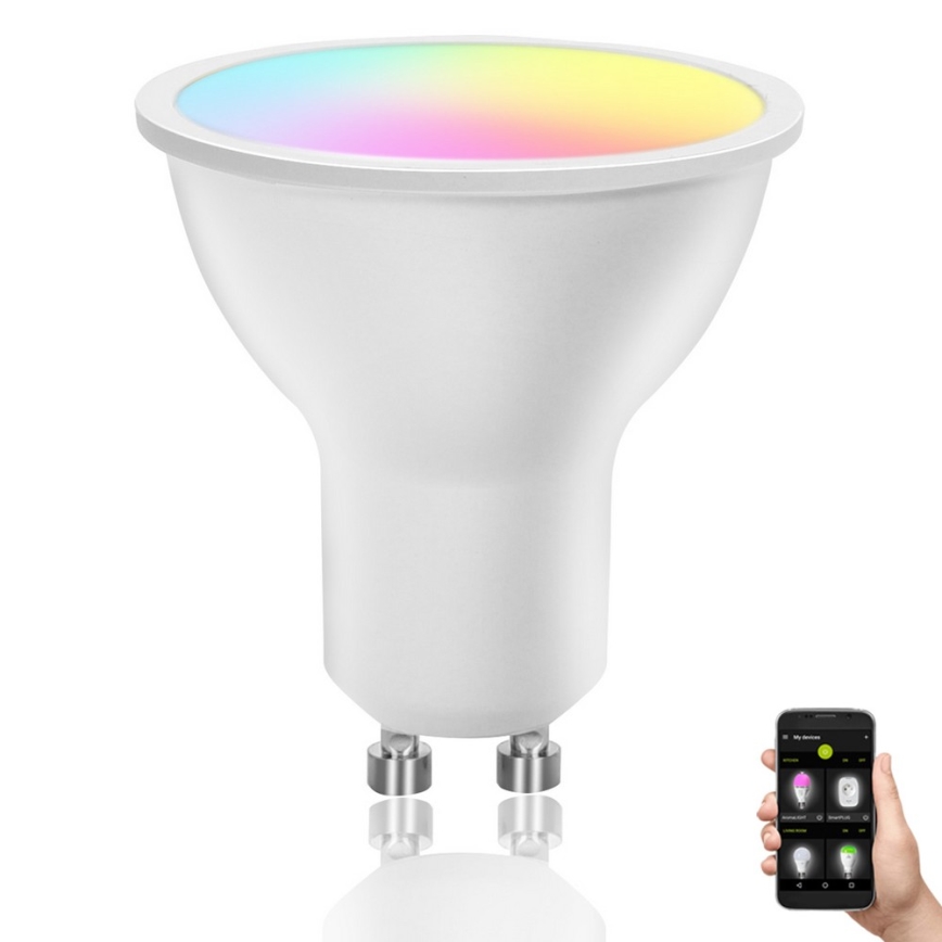 LED RGBW dimbare lamp GU10/4,9W/230V 2700-6500K Wi-Fi - Aigostar