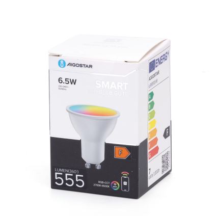 LED RGBW dimbare lamp GU10/6,5W/230V 2700-6500K Wi-Fi - Aigostar