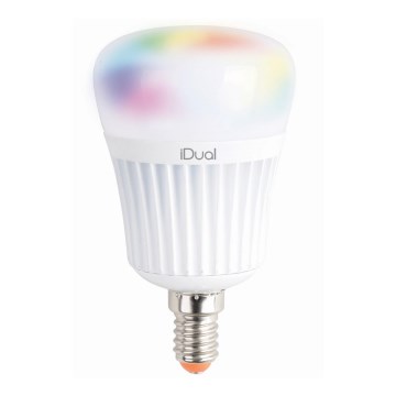 LED RGBW Dimbare lamp iDual E14/7W/230V 2200-6500K